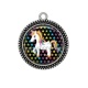 Pendentif Cabochon Argent -  licorne
