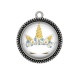 Pendentif Cabochon Argent - licorne