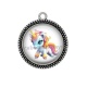 Pendentif Cabochon Argent -  licorne