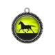 Pendentif Cabochon Argent - cheval