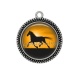 Pendentif Cabochon Argent - cheval