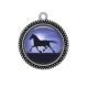 Pendentif Cabochon Argent - cheval