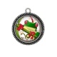 Pendentif Cabochon Argent - grenouille
