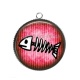 Pendentif Cabochon Argent - arrête de poisson