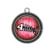 Pendentif Cabochon Argent - arrête de poisson