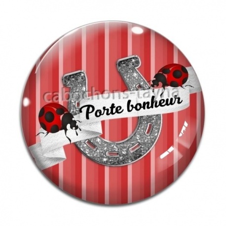 Cabochon Verre - porte bonheur