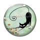 Cabochon Verre - chat
