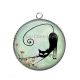 Pendentif Cabochon Argent - chat