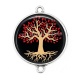 Connecteur Cabochon Argent - arbre de vie