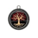 Pendentif Cabochon Argent - arbre de vie