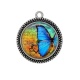 Pendentif Cabochon Argent - papillon
