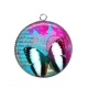 Pendentif Cabochon Argent - papillon