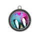 Pendentif Cabochon Argent - papillon