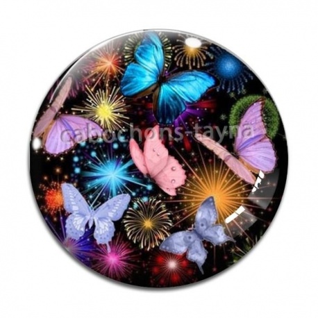 Cabochon Verre - papillon