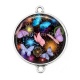 Connecteur Cabochon Argent - papillon
