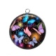 Pendentif Cabochon Argent - papillon