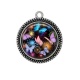Pendentif Cabochon Argent - papillon