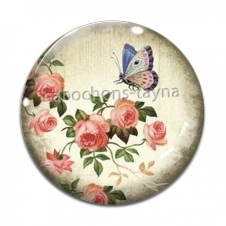 Cabochon Verre - papillon