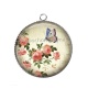 Pendentif Cabochon Argent - papillon