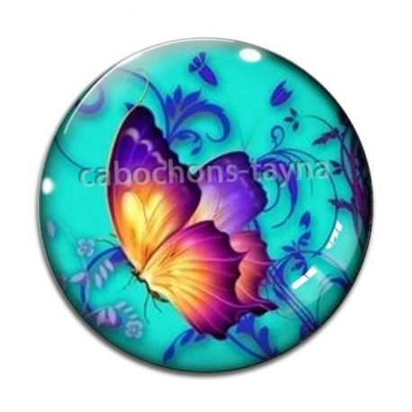 Cabochon Verre - papillon