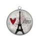 Pendentif Cabochon Argent - paris