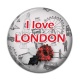 Cabochon Résine - I love London