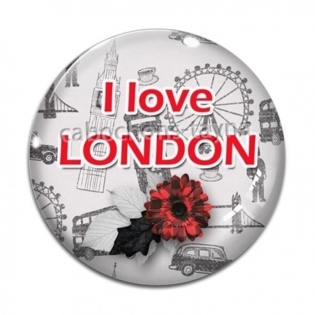 Cabochon Verre - I love London