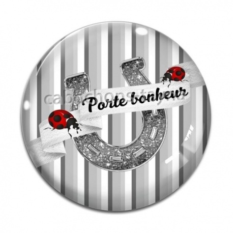 Cabochon Verre - porte bonheur