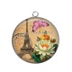 Pendentif Cabochon Argent -  paris