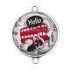 Connecteur Cabochon Argent - hello Londres