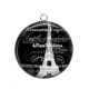 Pendentif Cabochon Argent - paris