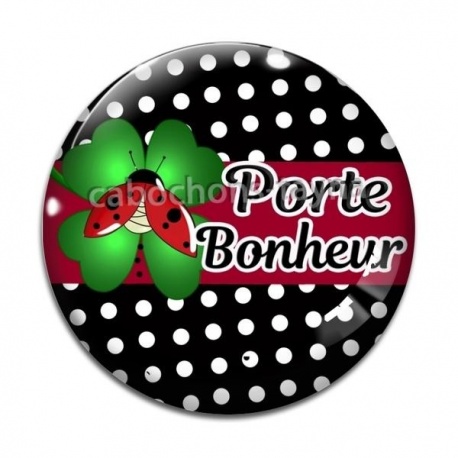 Cabochon Verre - porte bonheur