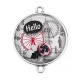 Connecteur Cabochon Argent - hello Londres