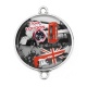 Connecteur Cabochon Argent - I love London
