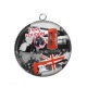 Pendentif Cabochon Argent - I love London
