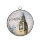 Pendentif Cabochon Argent - london