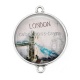 Connecteur Cabochon Argent - London