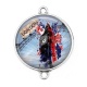 Connecteur Cabochon Argent - London