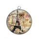 Pendentif Cabochon Argent - paris