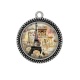 Pendentif Cabochon Argent - paris