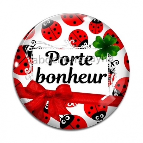 Cabochon Verre - porte bonheur