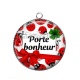 Pendentif Cabochon Argent - porte bonheur