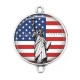 Connecteur Cabochon Argent - USA