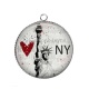 Pendentif Cabochon Argent - USA