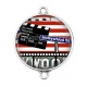 Connecteur Cabochon Argent - USA cinéma
