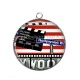 Pendentif Cabochon Argent - USA cinéma