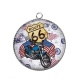 Pendentif Cabochon Argent - route 66