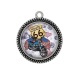 Pendentif Cabochon Argent - route 66