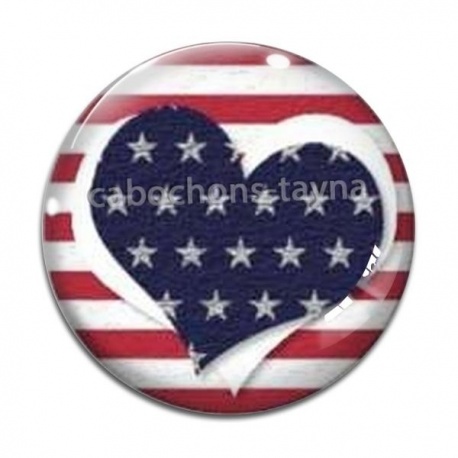 Cabochon Verre - coeur