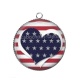 Pendentif Cabochon Argent - coeur